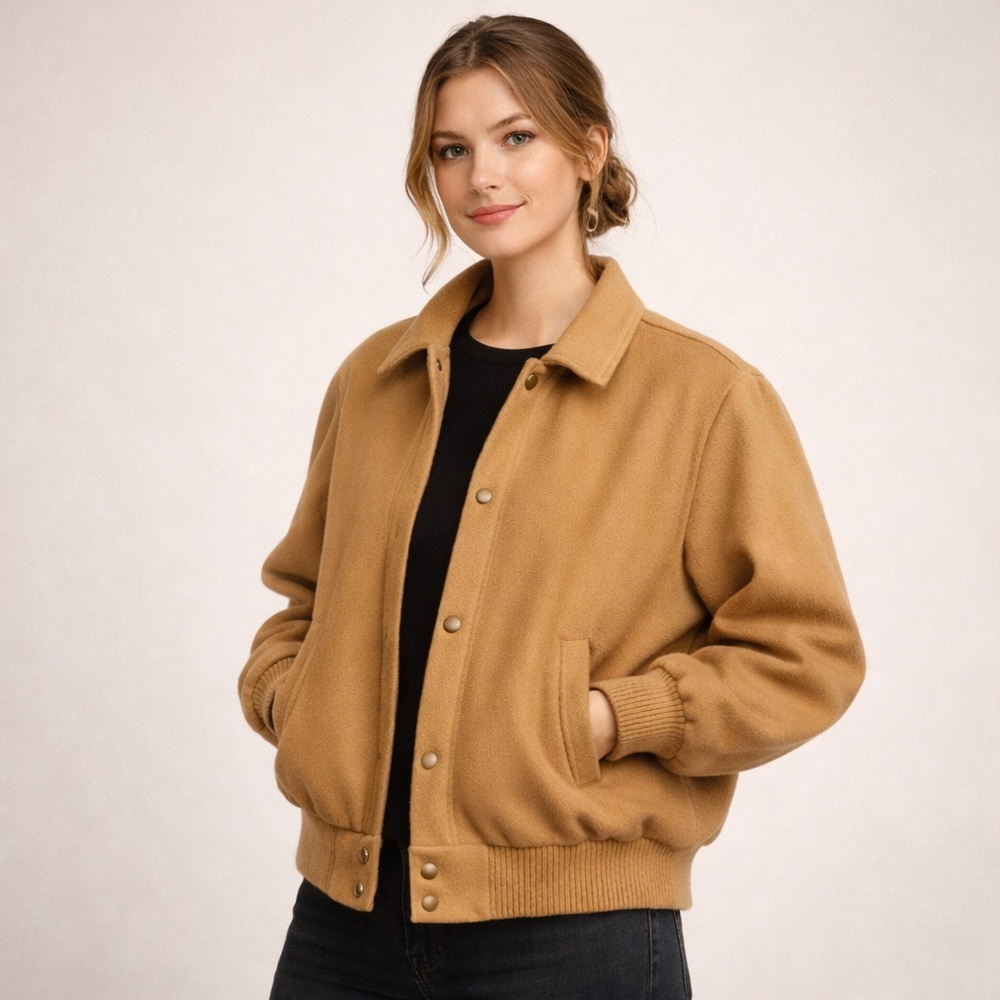 🧥 Woolrich Wool Bomber Jacket – XL – Made in USA